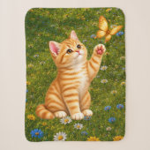 Schattig Kitten Sherpa Deken (Voorkant)