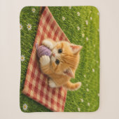 Schattig Kitten Sherpa Deken (Voorkant)