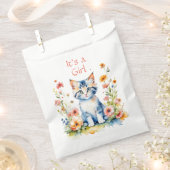 Schattig kitten thema meisje Baby shower Bedankzakje (Geknipt)
