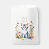 Schattig kitten thema meisje Baby shower Bedankzakje (Voorkant)