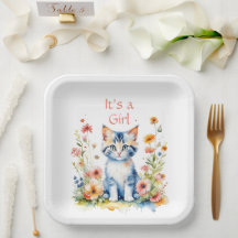 Schattig kitten thema meisje Baby shower