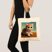 Schattig Kitten Tote Bag (Voorkant (product))