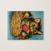 schattig kitten uit de jaren veertig in de breiman legpuzzel (Horizontaal)