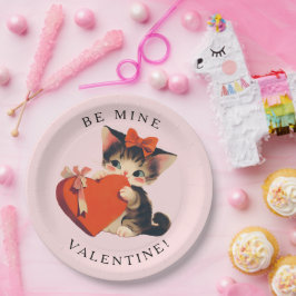 Schattig Kitten Vintage Wees Van Mijntje Valentijn Papieren Bordje