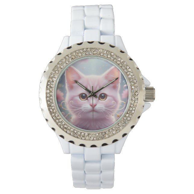 Schattig Kitten - Whimsisch  Horloge (Voorkant)