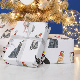 Schattig Kittens Catmas Kerstvakantie Patroon Cadeaupapier
