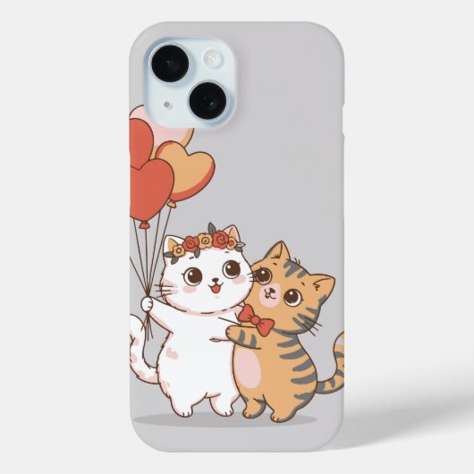 Schattig Kittens Paar Knuffelen Case-Mate iPhone Case (Achterkant)