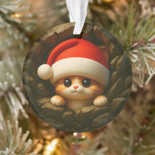 Schattig Kittens Tweezijdige Kerst Ornament