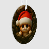 Schattig Kittens Tweezijdige Kerst  Ornament (voorkant)