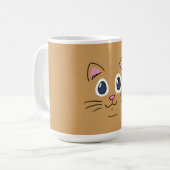 Schattig Kitty Gezicht Koffiemok (Voorkant links)