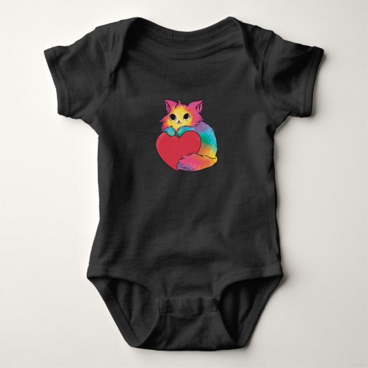 Schattig Kitty Hart Romper (Voorkant)