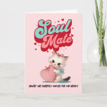Schattig Kitty in Valentijnsdagkaart