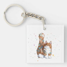 Schattig Kitty Kat Huisdier Dier Sleutelhanger