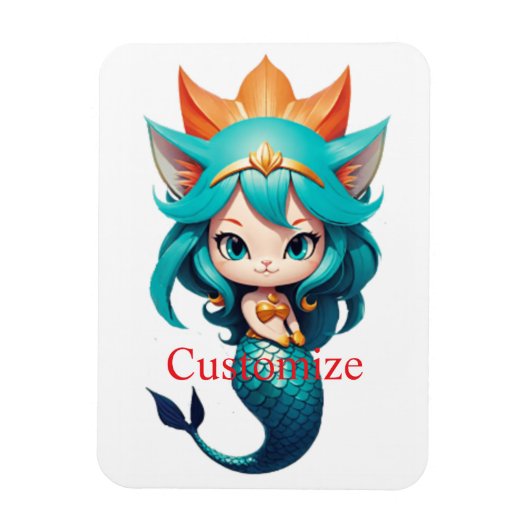 Schattig Kitty Kat Meermin Thunder_Cove Magneet (Verticaal)