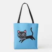 Schattig Kitty Kat met Vis Tote Bag (Achterkant)