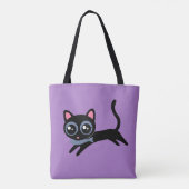 Schattig Kitty Kat met Vis Tote Bag (Achterkant)