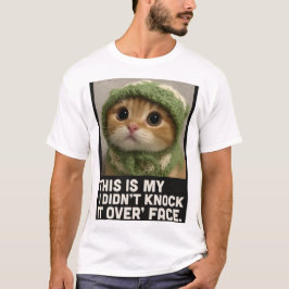 Schattig Kitty Meme – “Ik heb het niet omgegooid”  T-shirt