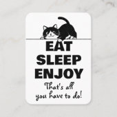 Schattig Kitty Minimalistisch ontwerp - CAT 6 Visitekaartje (Voorkant)