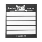 Schattig Kitty Minimalistisch ontwerp - KAT 2 Notitieblok (Voorkant)