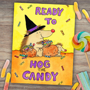 Schattig klaar om snoep te monopoliseren egel Hall Briefkaart