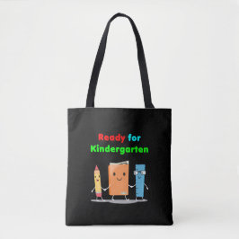 Schattig Klaar voor Kleuterschool Schoolboek Donke Tote Bag