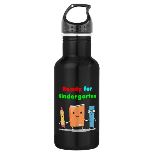 Schattig Klaar voor Kleuterschool Schoolboek Donke Waterfles (Voorkant)