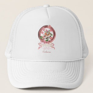 Schattig Klassiek Roze Rococo Meisje Rozen Boog Sc Trucker Pet
