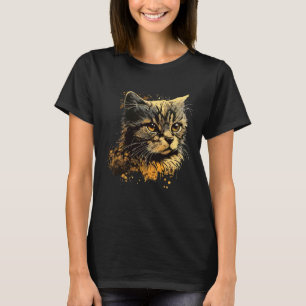Schattig Klassiek Vintage Poesje Unieke Familie T-shirt