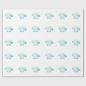 Schattig Klein Blauw Lam Cadeaupapier (Vlak)