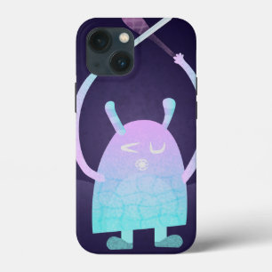 Schattig Klein Blauw Monster Case-Mate iPhone Case