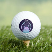 Schattig Klein Blauw Monster Golfballen (Insitu Shirt)