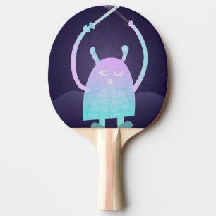 Schattig Klein Blauw Monster Tafeltennisbatje