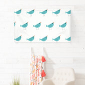 Schattig klein blauw vogeltje spandoek (Insitu)