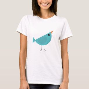 Schattig klein blauw vogeltje t-shirt