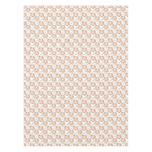Schattig klein blush roze crème pompoenen herfst t tafelkleed (Voorkant)