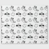 Schattig Klein Boe Geest Vleermuis Kids Halloween  Cadeaupapier (Vlak)