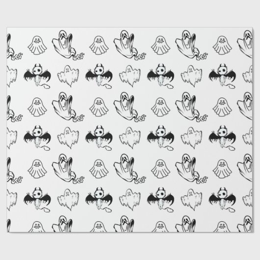 Schattig Klein Boe Geest Vleermuis Kids Halloween  Cadeaupapier (Vlak)