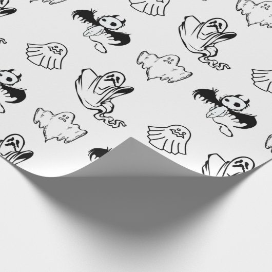 Schattig Klein Boe Geest Vleermuis Kids Halloween  Cadeaupapier (Hoek)