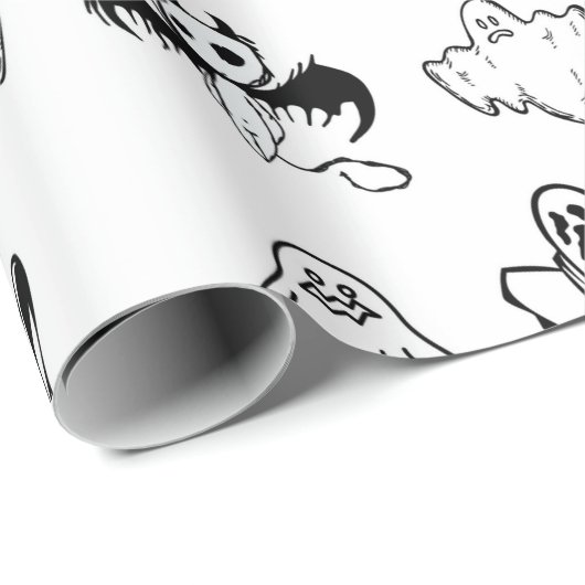 Schattig Klein Boe Geest Vleermuis Kids Halloween  Cadeaupapier (Rol Hoek)