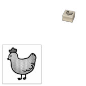 schattig klein boerderij kip hen rubberstempel (Gestempeld)