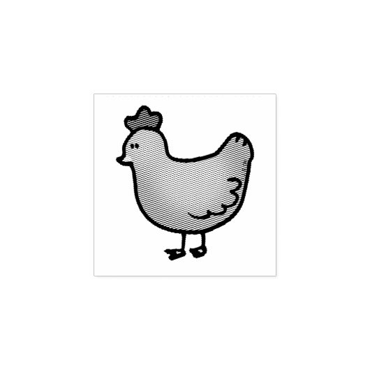 schattig klein boerderij kip hen rubberstempel (Afrduk)