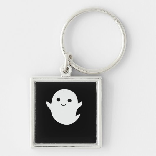 Schattig Klein Boo Klassiek Passend Sleutelhanger (Voorkant)