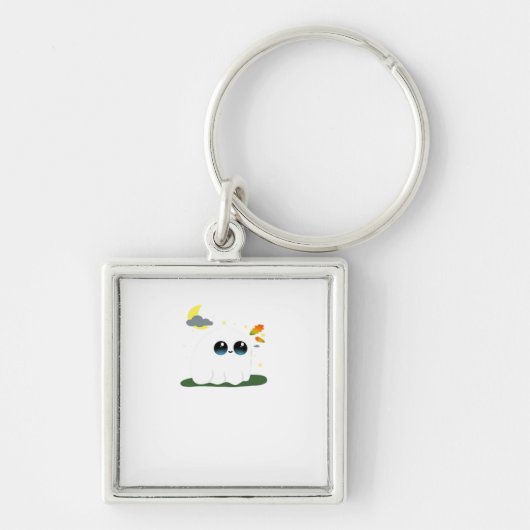 Schattig Klein Boostie Herfst Scene Vintage Klassi Sleutelhanger (Voorkant)