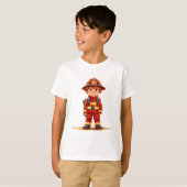👨🚒 Schattig Klein Brandweerman Held Geschenk vo T-shirt (Voorkant volledig)