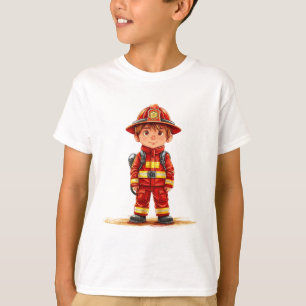 👨‍🚒 Schattig Klein Brandweerman Held Geschenk vo T-shirt