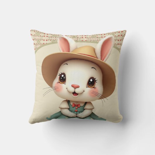 Schattig klein Bunny Rabbit Kussen (Achterkant)