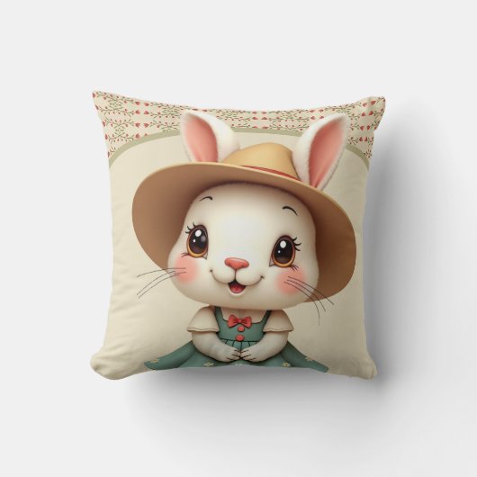 Schattig klein Bunny Rabbit Kussen (Voorkant)