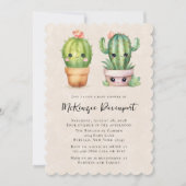Schattig klein cactus succulent Baby shower Kaart (Voorkant)