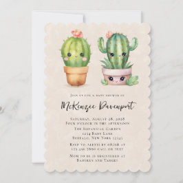 Schattig klein cactus succulent Baby shower Kaart