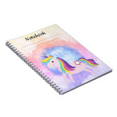 Schattig klein eenhoorn  notitieboek (Rechterzijde)